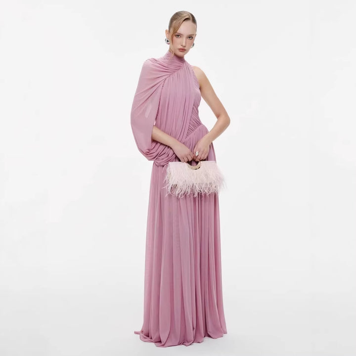 Damen Elegantes Abendkleid mit asymmetrischem Design und schicker Drapierung Drune