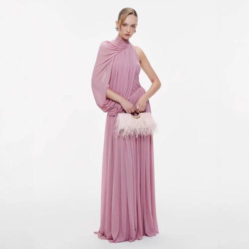 Damen Elegantes Abendkleid mit asymmetrischem Design und schicker Drapierung Drune
