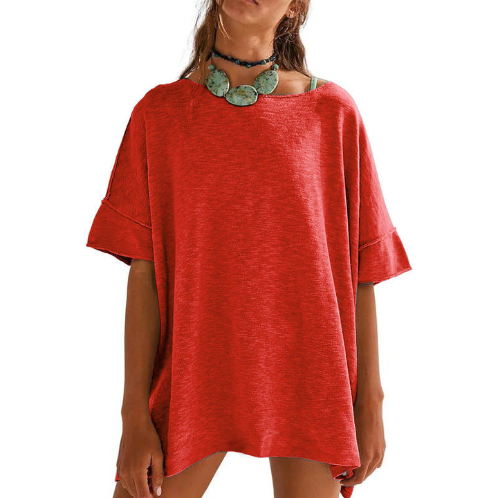 Damen Oversized Relaxed Fit T-Shirt Drune
