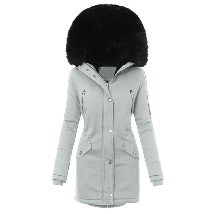 Damen Winterparka mit abnehmbarem Kunstfellkragen und praktischen Reißverschlusstaschen Drune