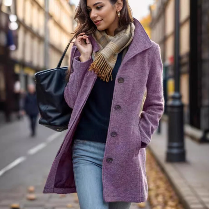 Damen elegante Wollmantel Drune