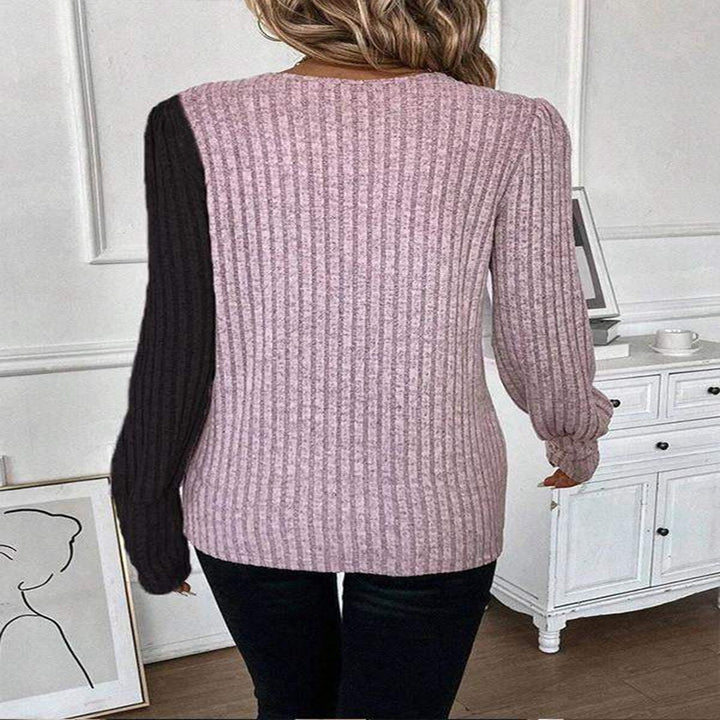 Damen Pullover mit asymmetrischem Schnitt und Knopfdetails Drune