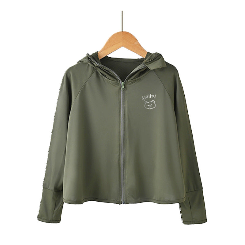 Damen Leichte Kapuzenjacke mit verspieltem Motiv Drune
