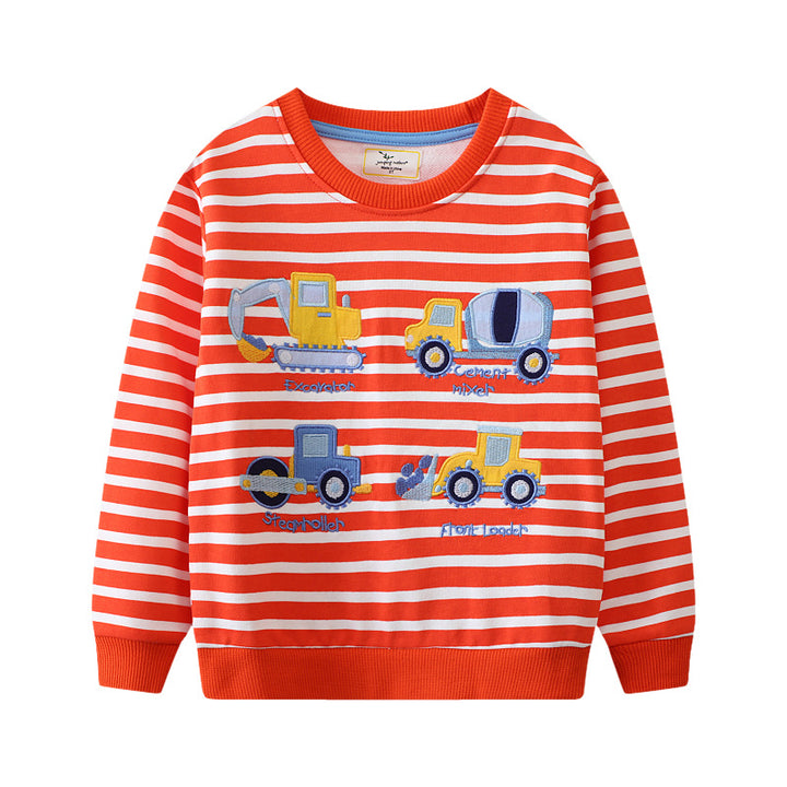 Jungen Sweatshirt mit buntem Baustellenmotiv Drune