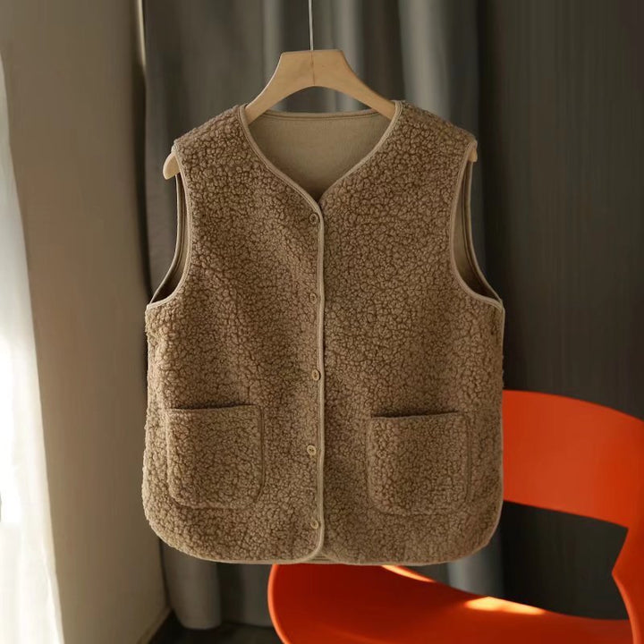 Damen Kuschelige Fleece-Weste mit praktischen Taschen Drune