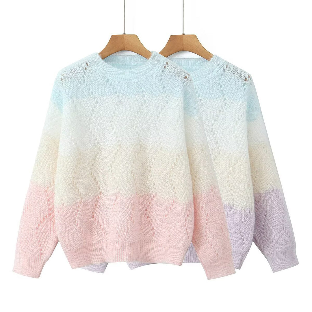 Damen Komfortabler Strickpullover mit zarten Farbtönen Drune