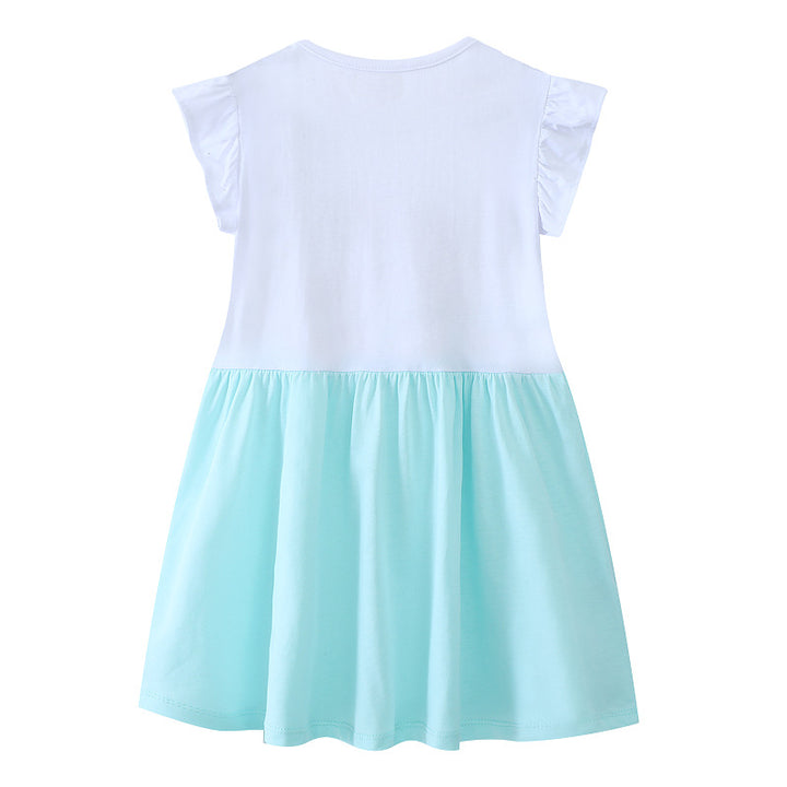 Mädchen Baumwollkleid mit zauberhaftem Einhorn-Motiv Drune