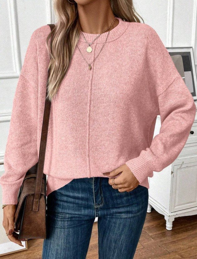 Damen lässiger Strickpullover mit oversized Schnitt Drune