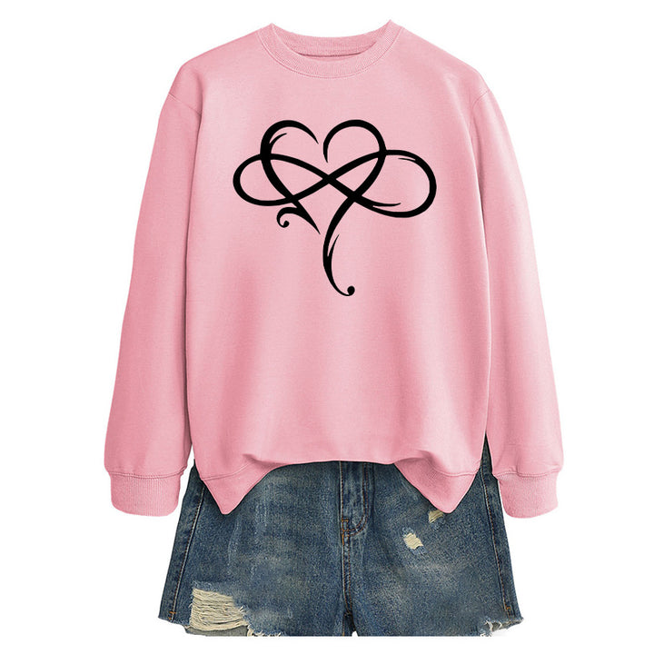 Damen Sweatshirt mit kreativem Herzdesign und entspannter Passform Drune