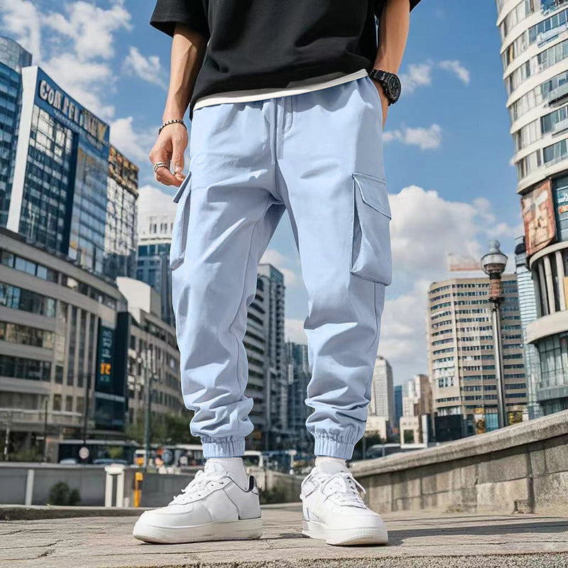 Herren Cargo-Hose mit praktischen Seitentaschen und elastischem Bund Drune