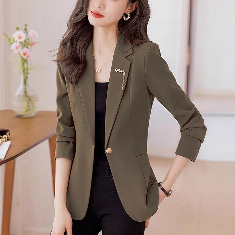 Damen moderner Blazer mit leicht taillierter Passform Drune