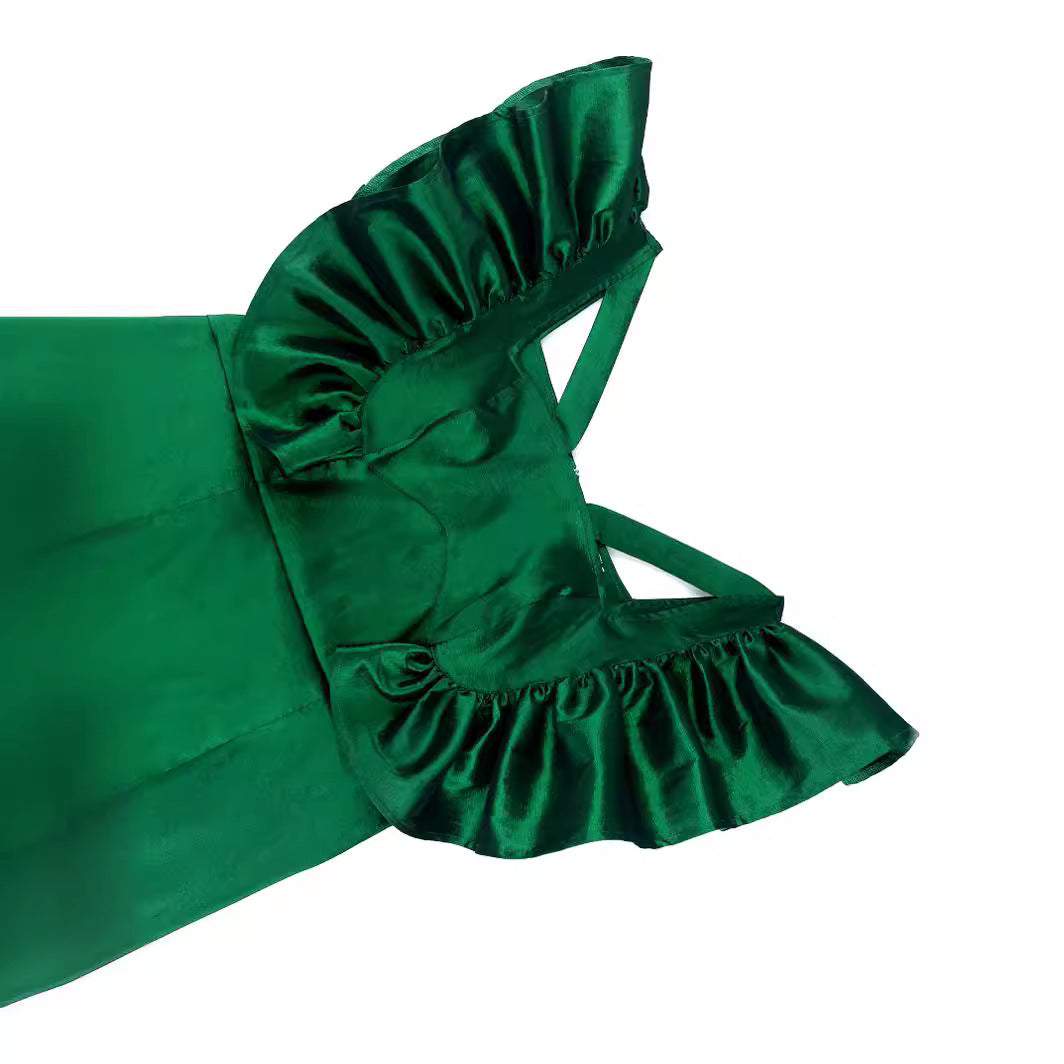 Damen Elegantes Midikleid mit voluminösen Puffärmeln Drune