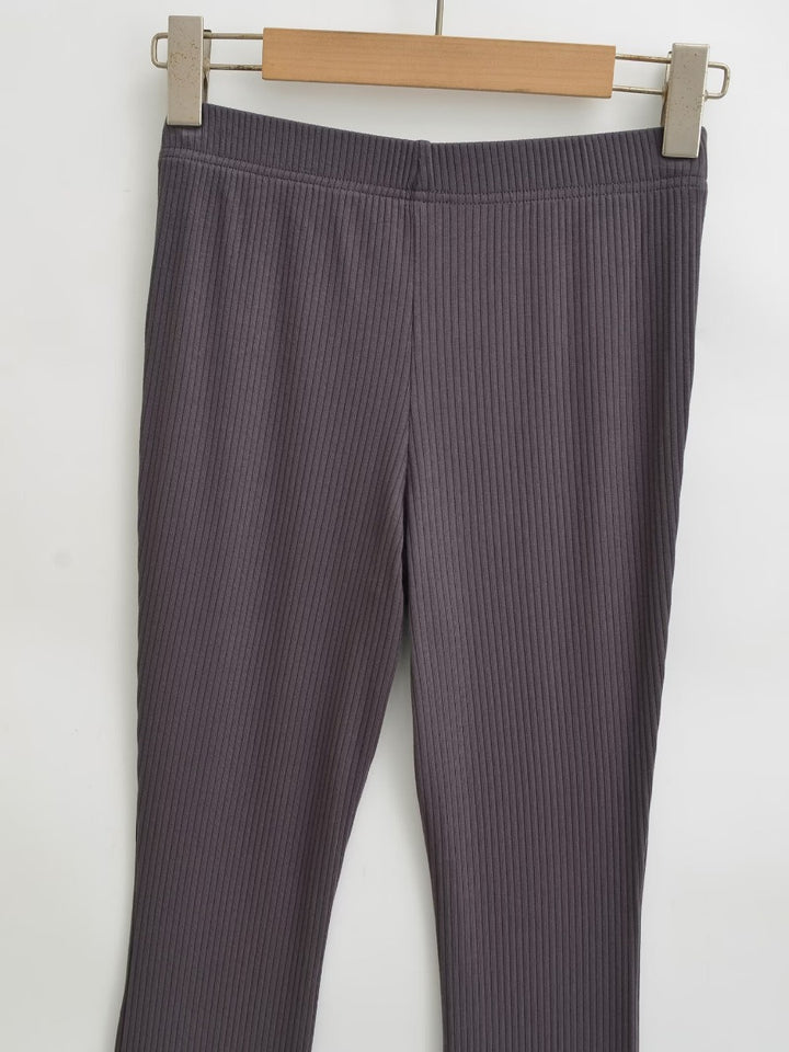 Damen Elegante Flared-Hose aus hochwertigem, elastischem Stretchmaterial mit hohem Bund Drune