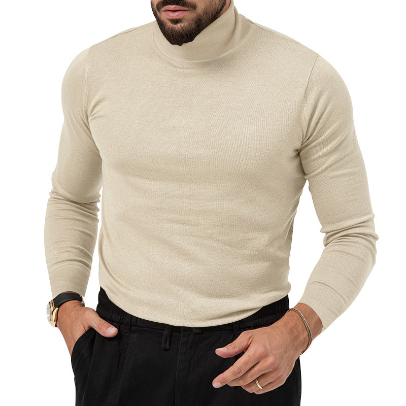 Herren nan Slim-Fit Rollkragenpullover Feinstrick mit Stretch, schmaler Silhouette und gerippten Bündchen Drune