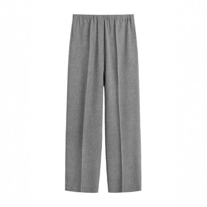 Damen Weit geschnittene Chiffon-Hose mit elastischem Bund Drune