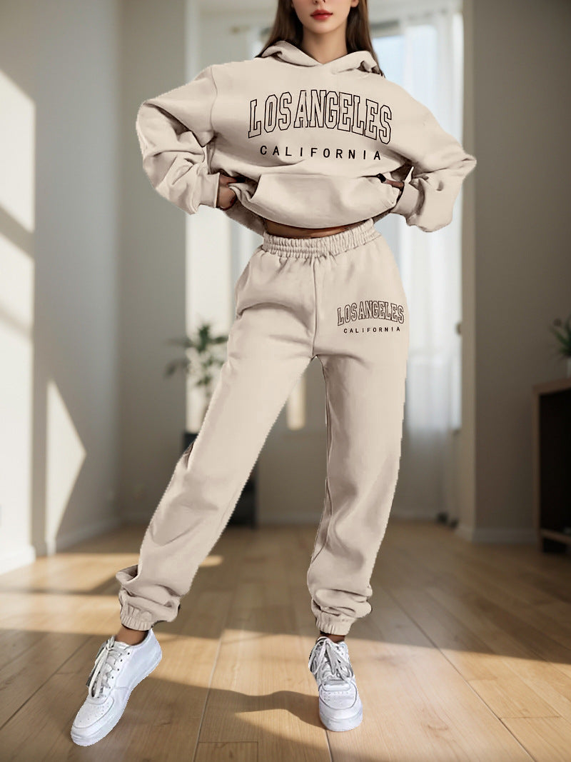 Damen Freizeit Hoodie und Jogginghose Set Drune