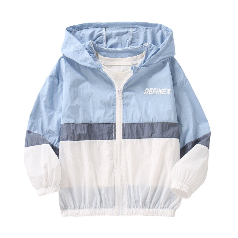 Unisex nan leichte winddichte Kapuzenjacke mit Reißverschluss und elastischen Bündchen  Drune