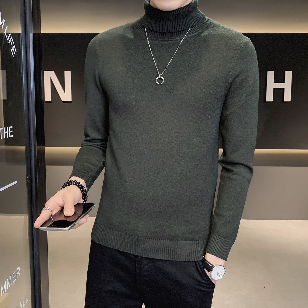 Herren Pullover mit hohem Kragen aus weicher Strickware Drune
