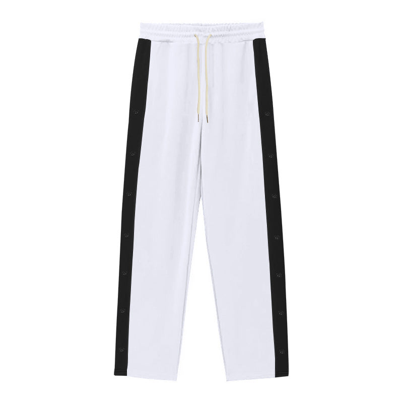 Damen Sportliche Freizeitpants mit Druckknöpfen an den Seiten Drune