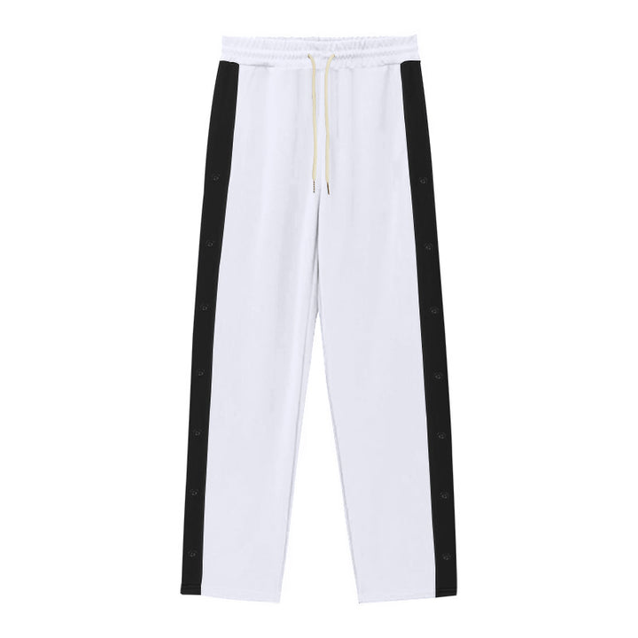 Damen Sportliche Freizeitpants mit Druckknöpfen an den Seiten Drune