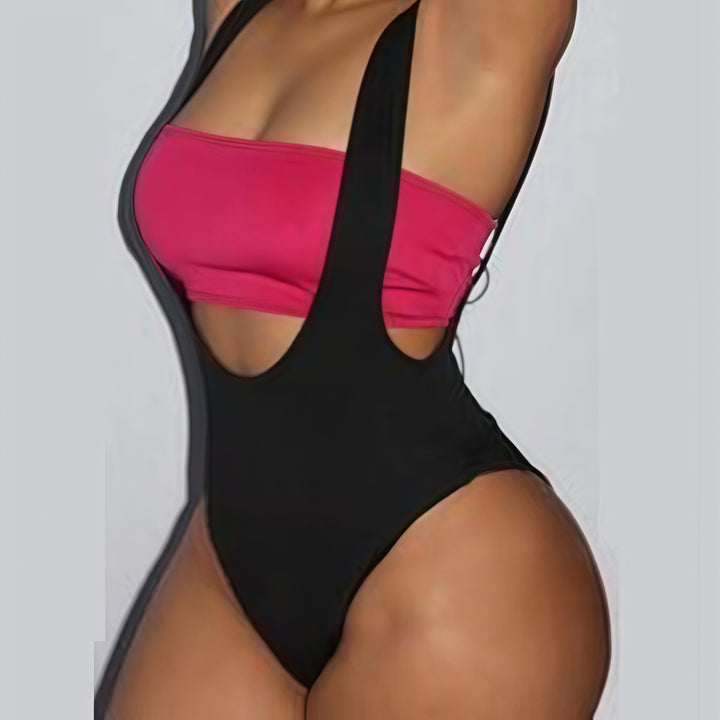 Damen Badeanzug mit modernem Cut-Out-Design und verstellbaren Trägern Drune