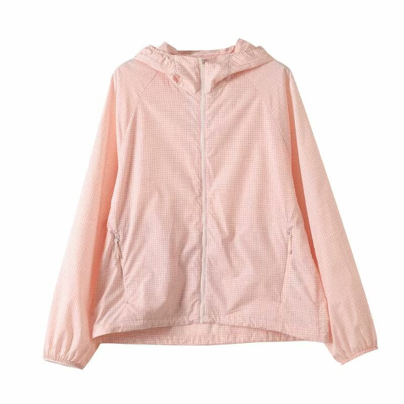 Damen winddichte Übergangsjacke mit verstellbarem Kapuzenkragen Drune