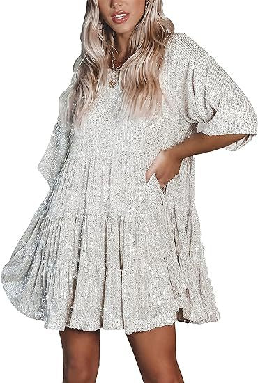 Damen Abendkleid mit funkelnden Pailletten Drune