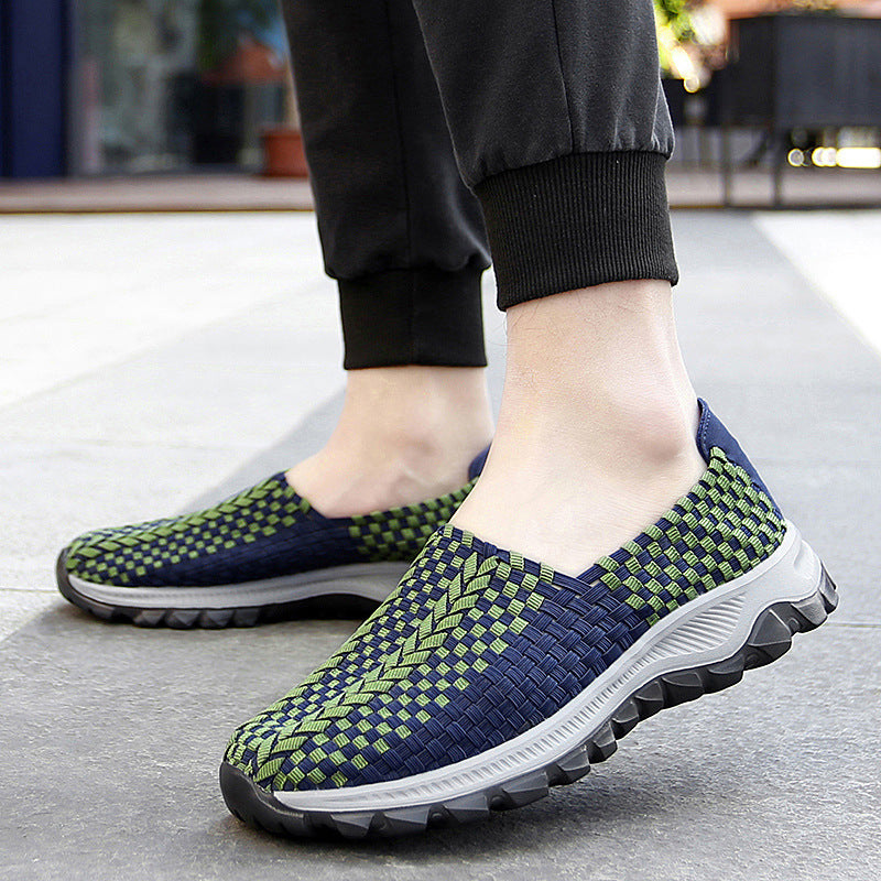 Unisex nan geflochtene elastische Slipper mit leichter dämpfender Sohle Drune
