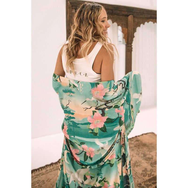 Damen Maxi-Kleid im Boho-Stil Drune