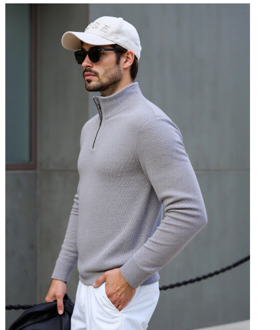 Herren Rollkragenpullover mit modernem Strukturdesign Drune