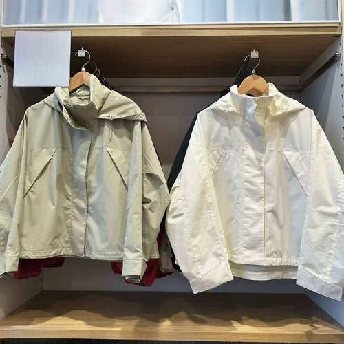 Damen leichte Übergangsjacke mit durchgehendem Reißverschluss und hochschließendem Kragen Drune