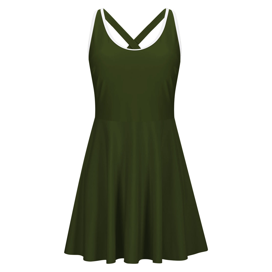 Damen Sportliches Schwimmkleid Drune