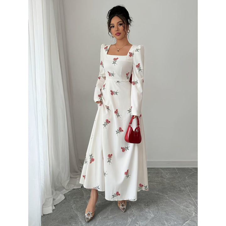 Damen Maxikleid mit floralem Muster Drune