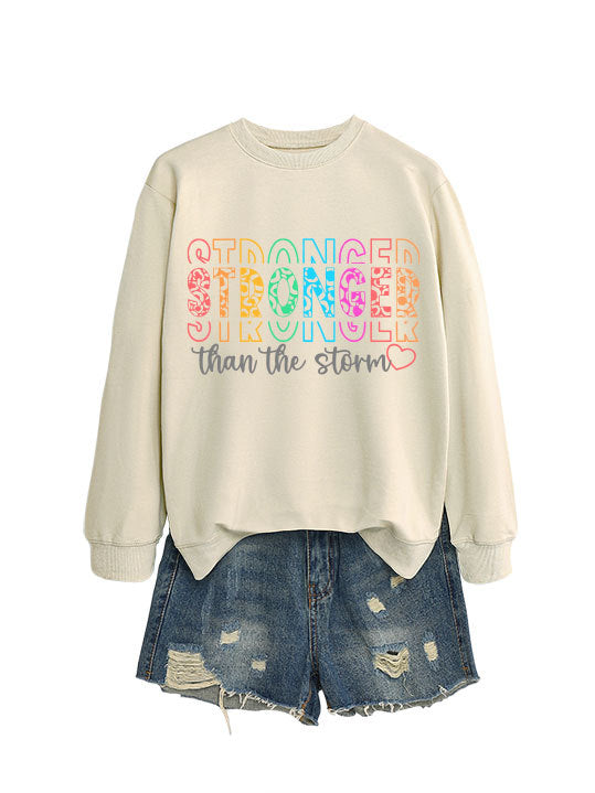 Damen Sweatshirt mit motivierendem Schriftzug und lässigem Schnitt Drune