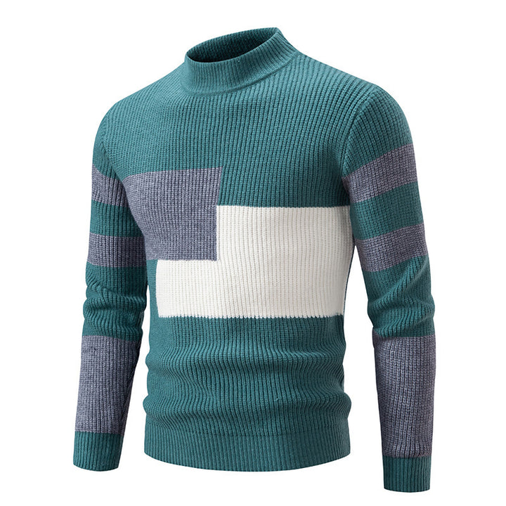 Herren modischer Pullover mit strukturiertem Blockdesign Drune