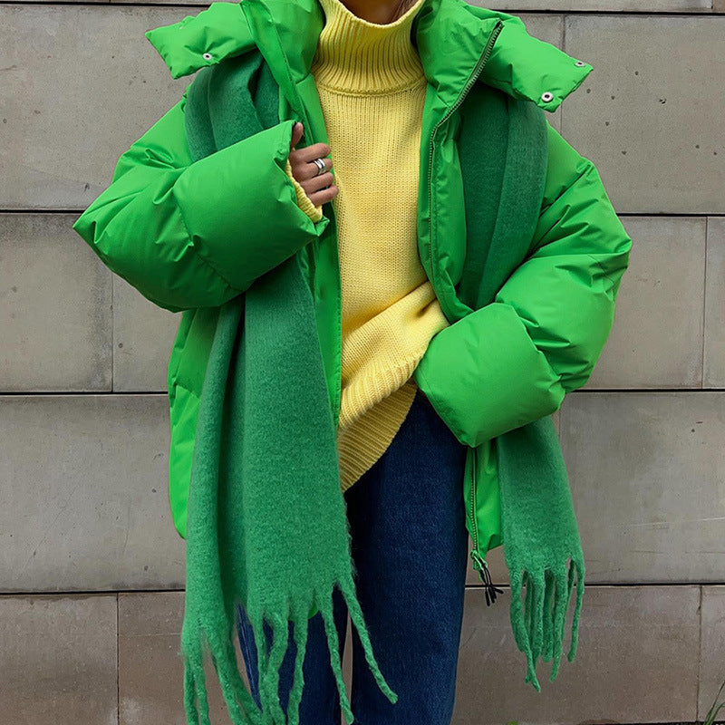Damen Pufferjacke mit hohem Kragen und seitlichen Eingrifftaschen Drune