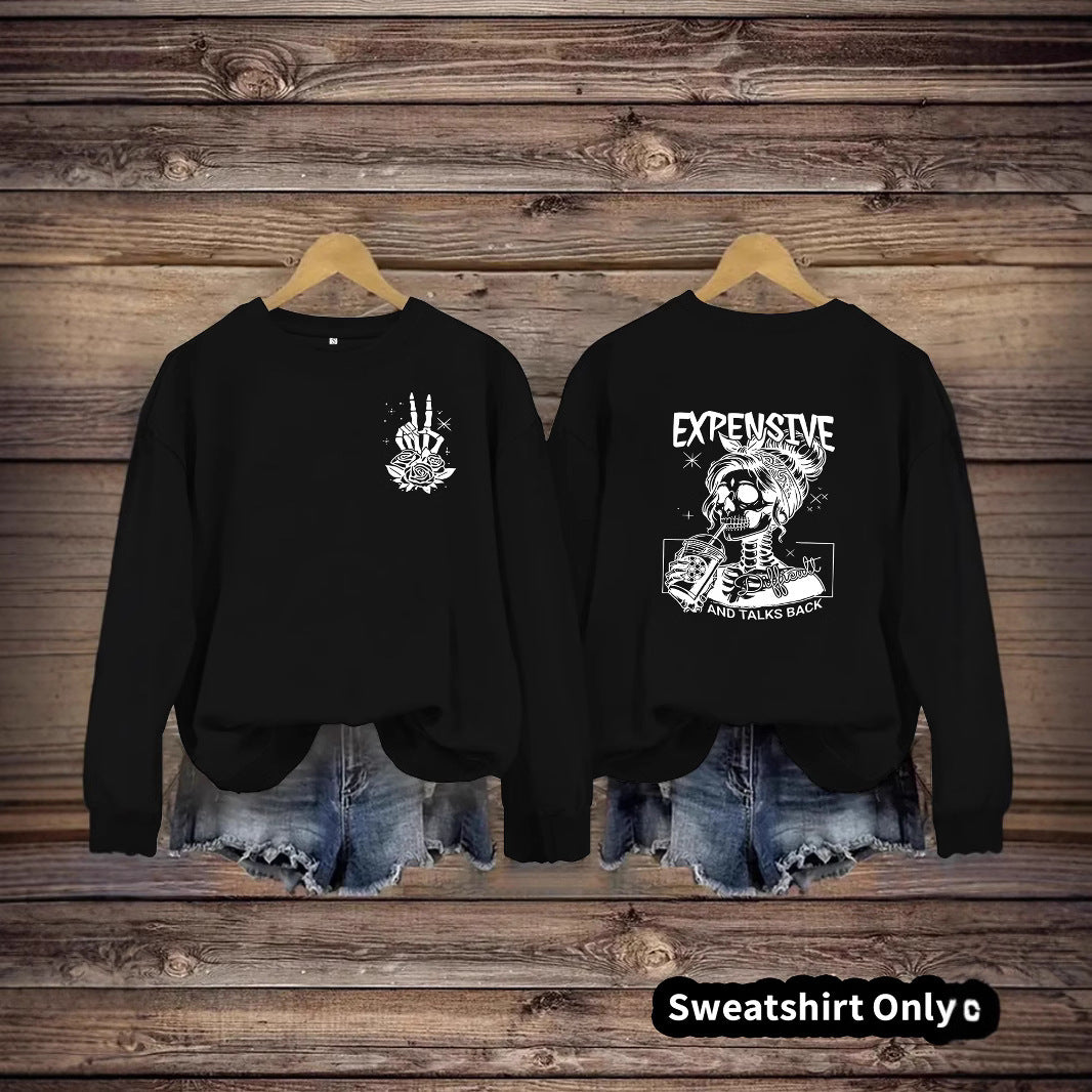 Damen Sweatshirt mit kreativem Motiv und lässigem Schnitt Drune
