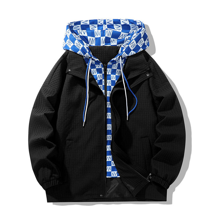 Herren technische Übergangsjacke mit verstellbarem Kapuzendesign und atmungsaktiven Einsätzen Drune