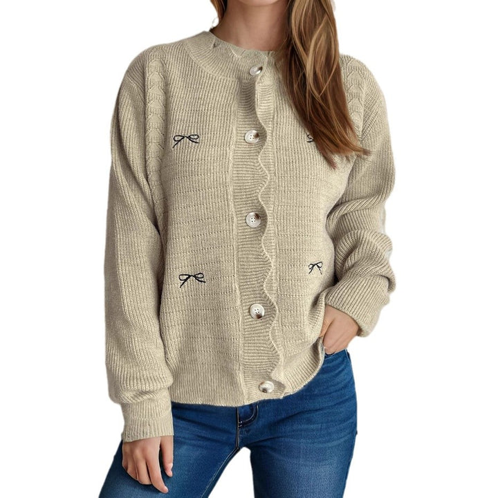 Damen Strickjacke mit verspieltem Knopf-Detail und schöner Struktur Drune
