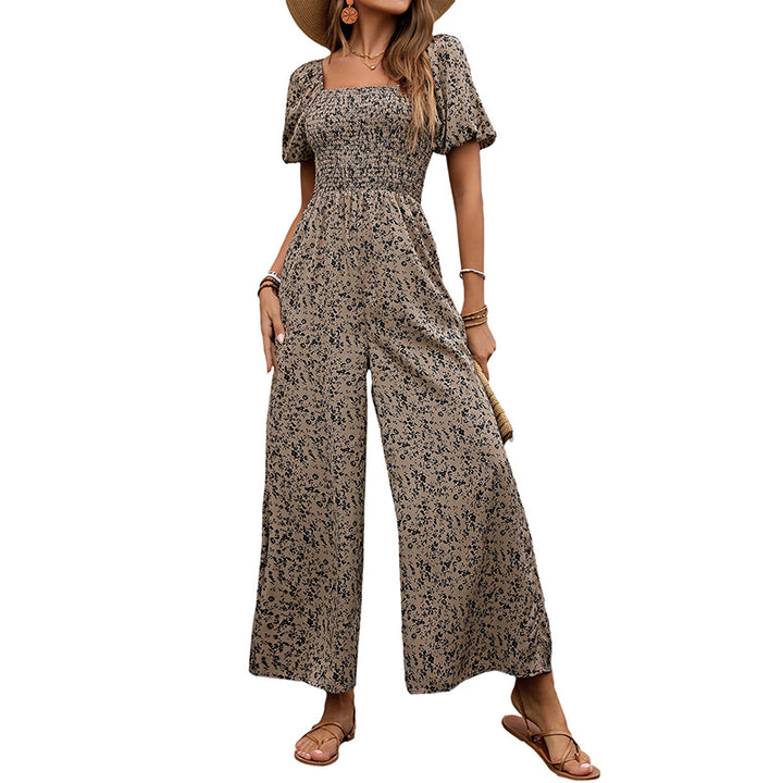 Damen eleganter und bequemer Jumpsuit mit floralem Muster Drune