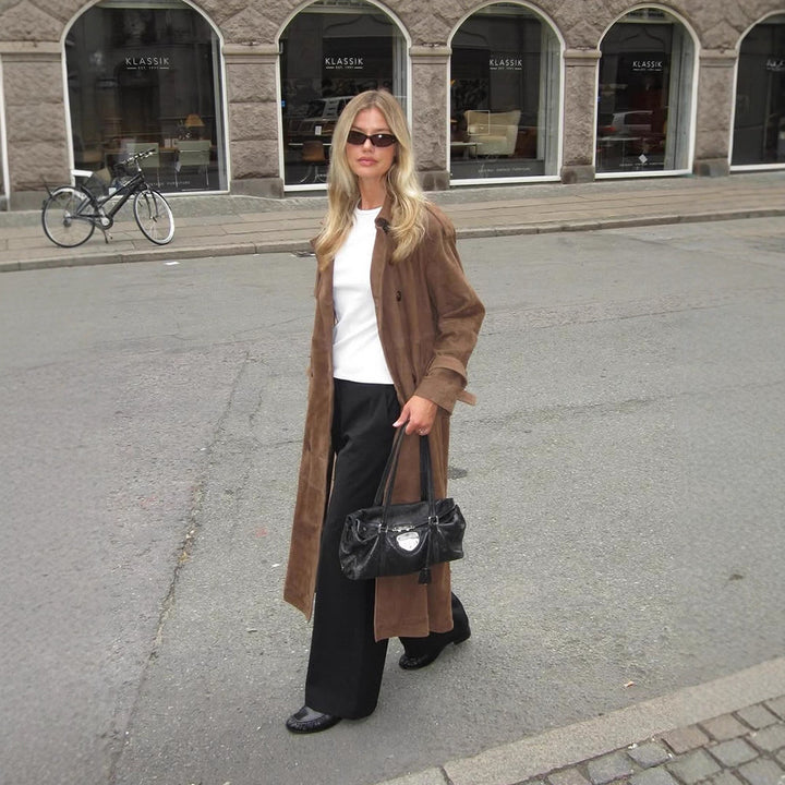 Damen eleganter und stilvoller Longcoat Drune