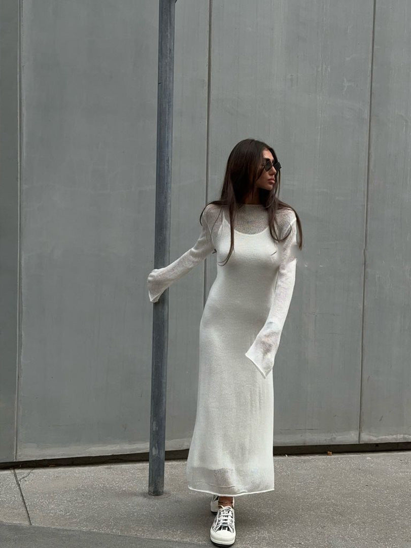 Damen elegantes und bequemes langes Kleid Drune