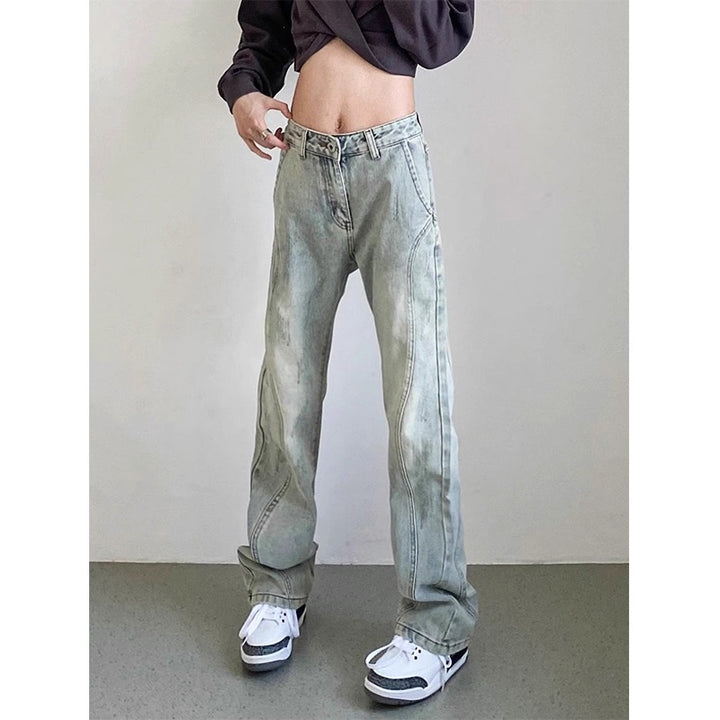 Herren weite Denim-Jeans mit modischem Used-Look Drune