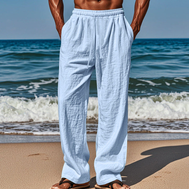 Herren Lässige Strandhose mit elastischem Bund und praktischen Seitentaschen Drune