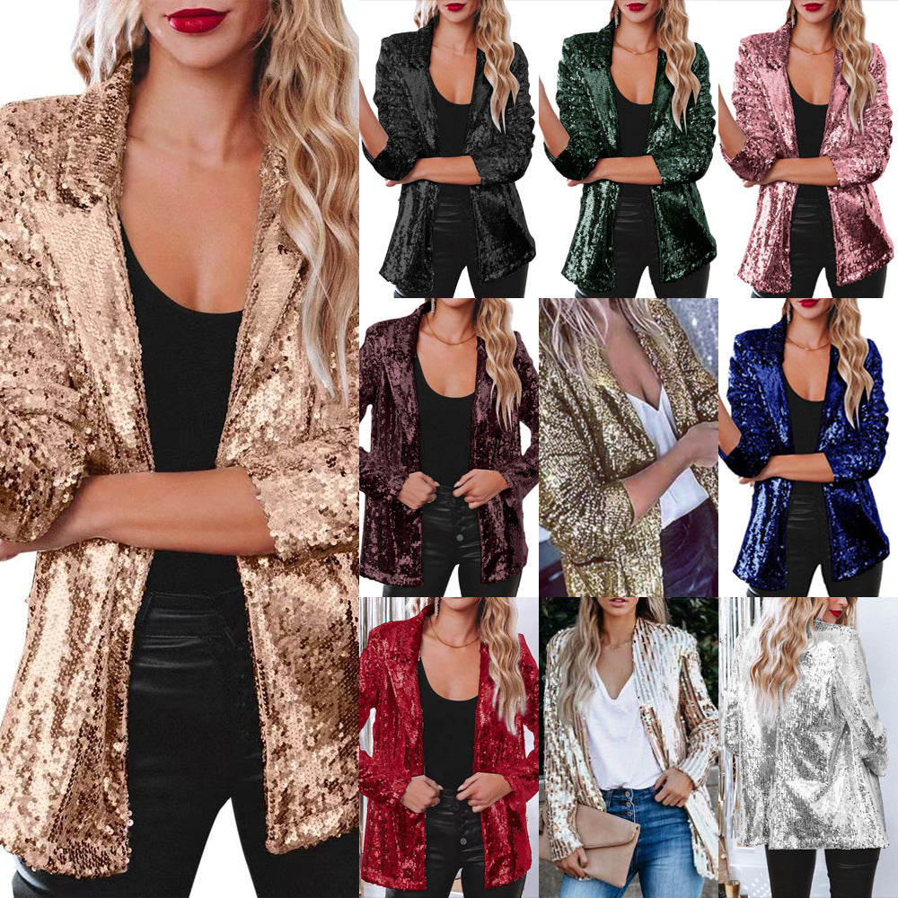 Drune | Golden Glitter Jacke mit Pailletten