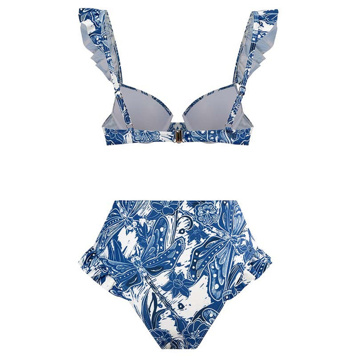 Damen Bikini-Set mit raffinierten Rüschen und elegantem Wickelrock Drune