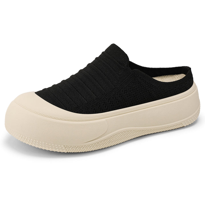 Damen nan gestrickter Slip-On Plateau-Sneaker mit nahtlosem Sockenschaft und robuster Profilsohle Drune