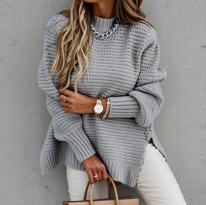 Damen kuscheliger Strickpullover mit strukturiertem Muster und weitem Schnitt Drune