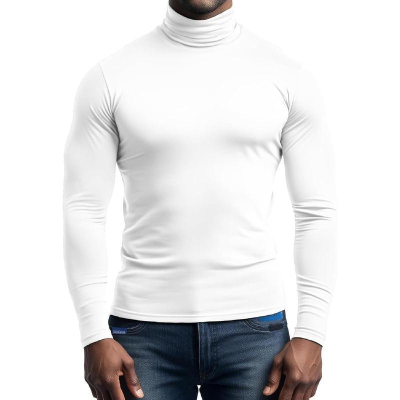 Herren atmungsaktives Rollkragen-T-Shirt aus weichem Jersey Drune