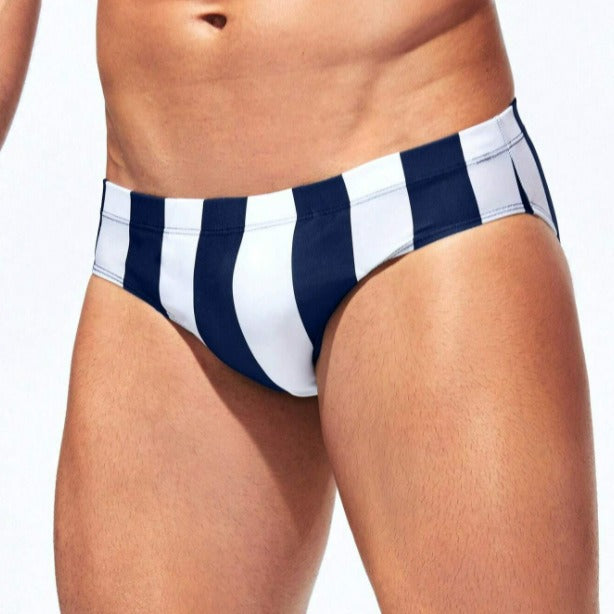 Herren Badehose mit breitem Streifenmuster Drune